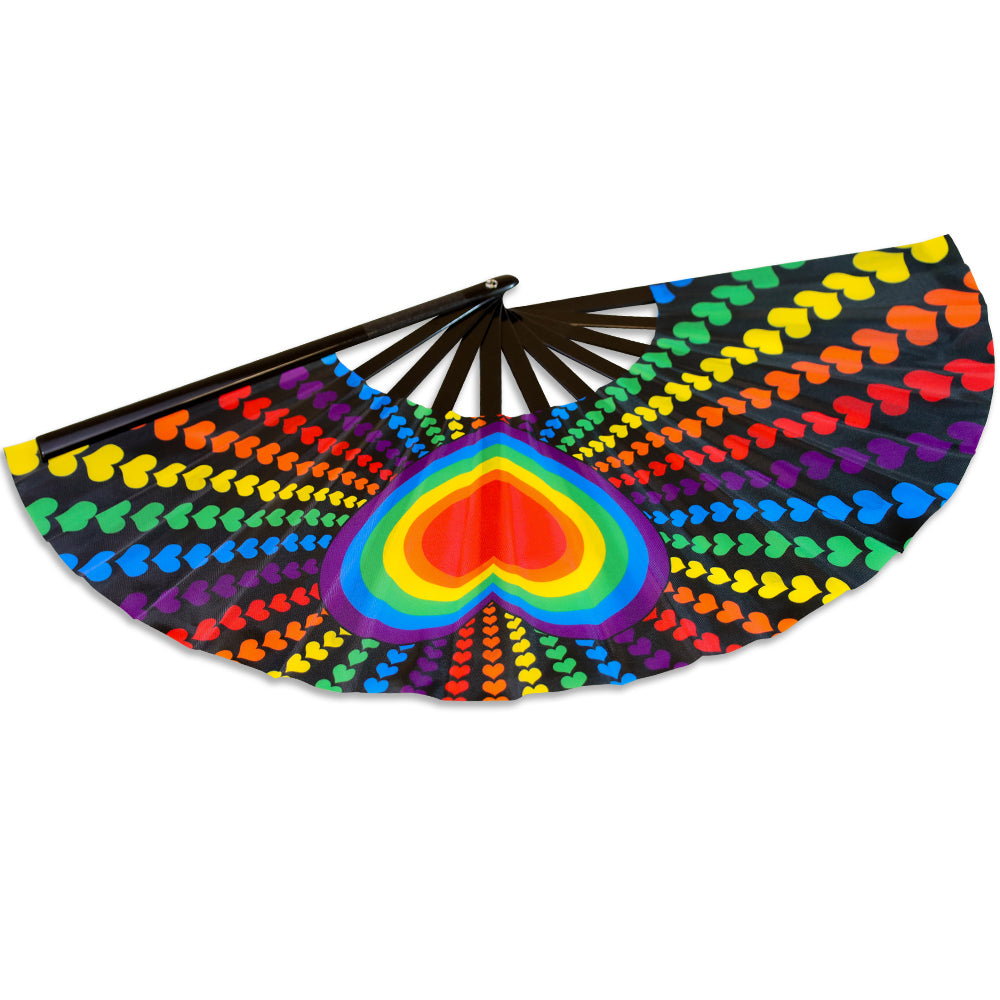 Rainbow Love X-Large Hand Fan