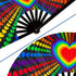 Rainbow Love X-Large Hand Fan