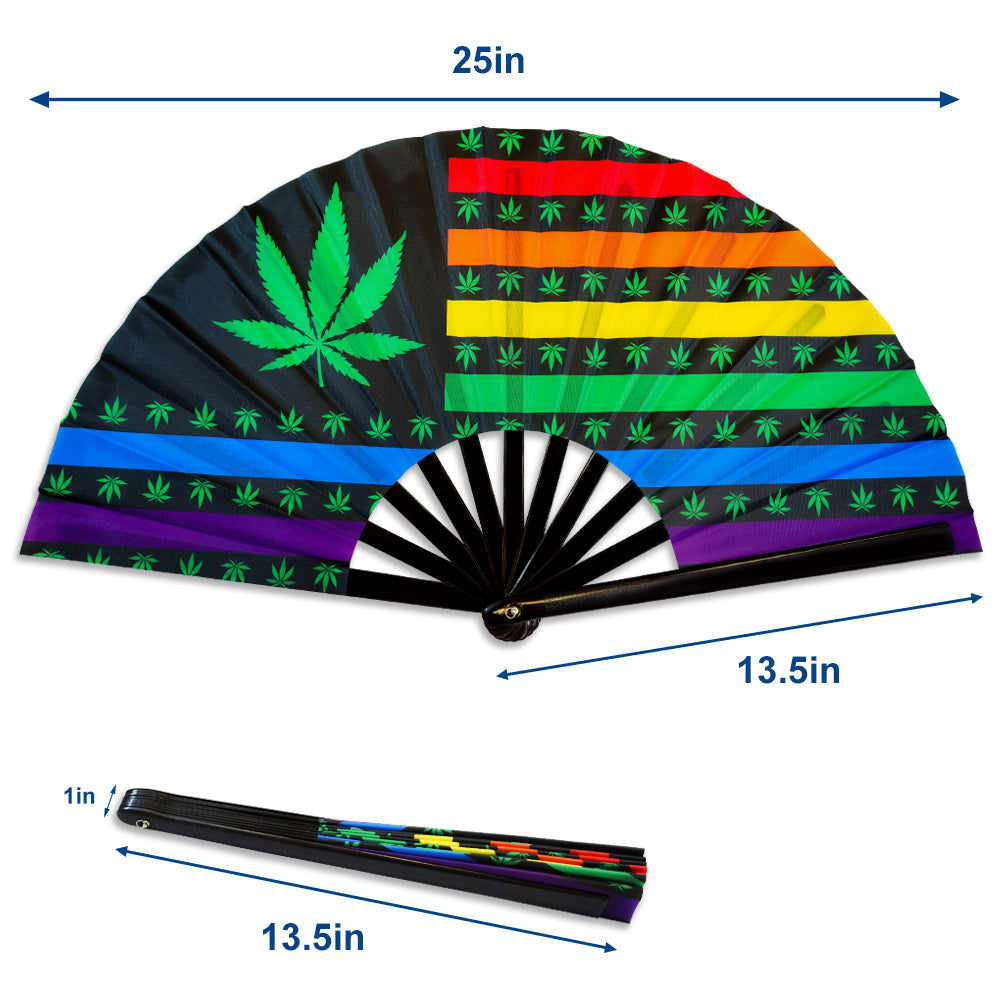 Rainbow MJ X-Large Hand Fan