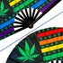 Rainbow MJ X-Large Hand Fan