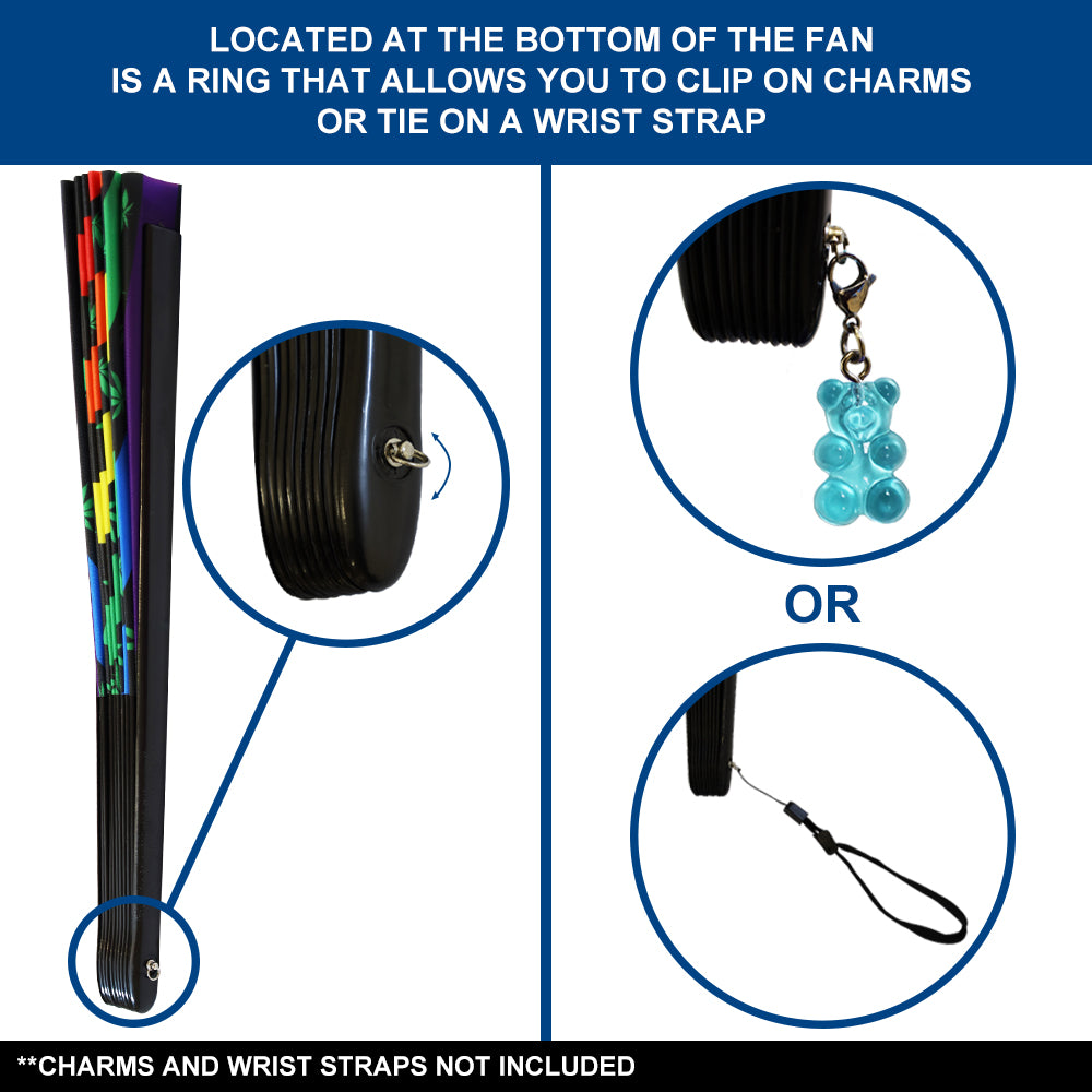 Rainbow MJ X-Large Hand Fan