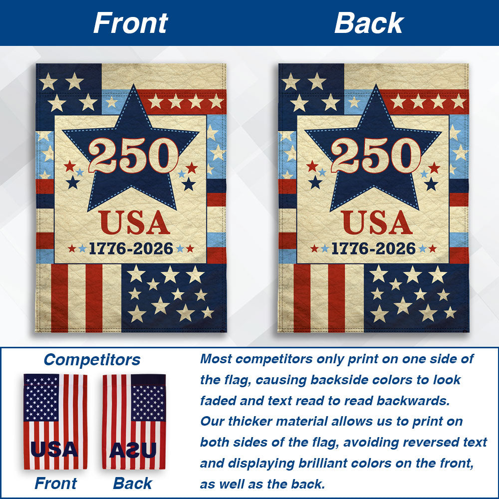 H&G Studios USA 250 12x18in Garden Flag