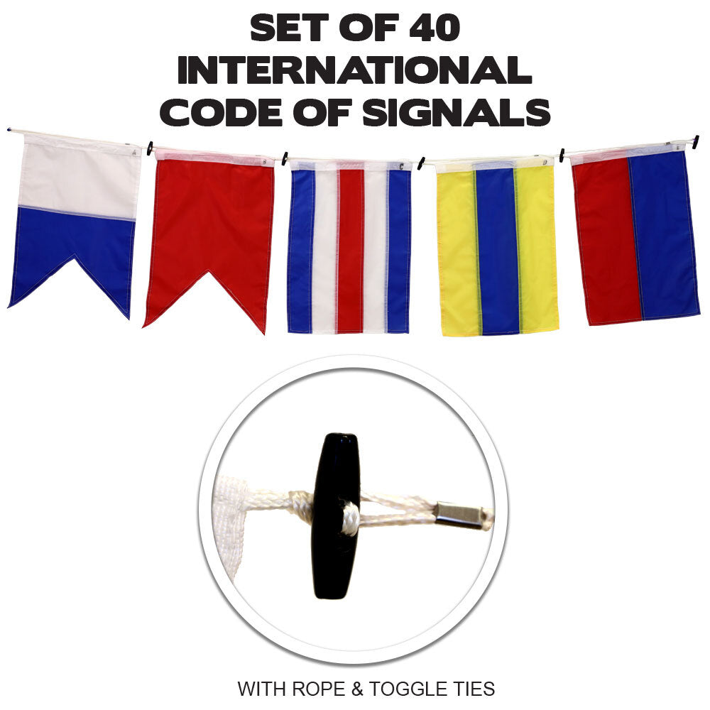 40-Piece International Code of Signal Flag Set (12x18