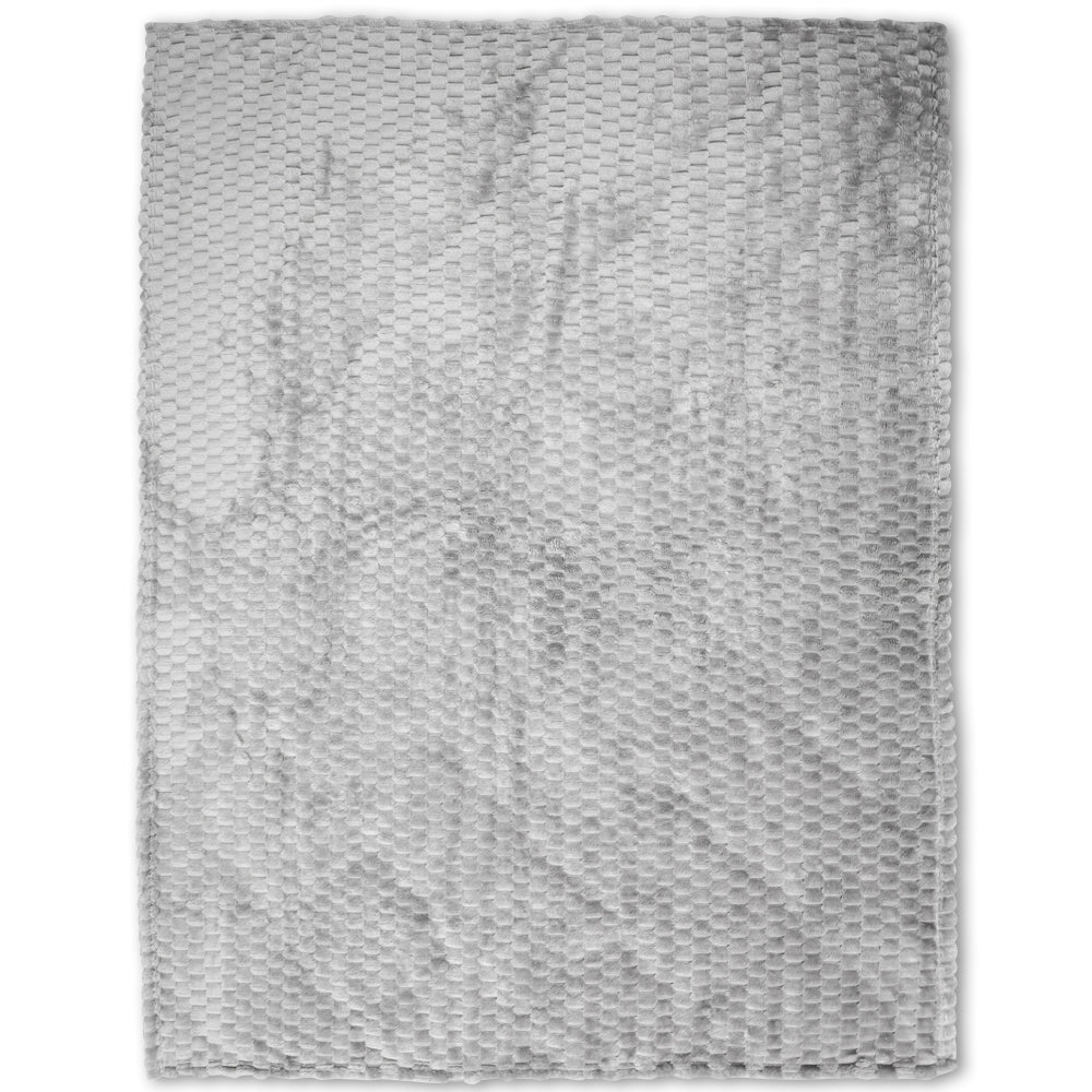 Light Gray Solid Color Soft Plush 50x60in Blanket