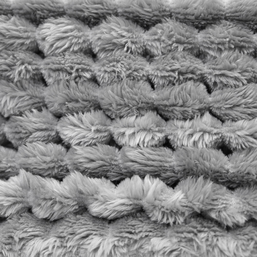 Light Gray Solid Color Soft Plush 50x60in Blanket