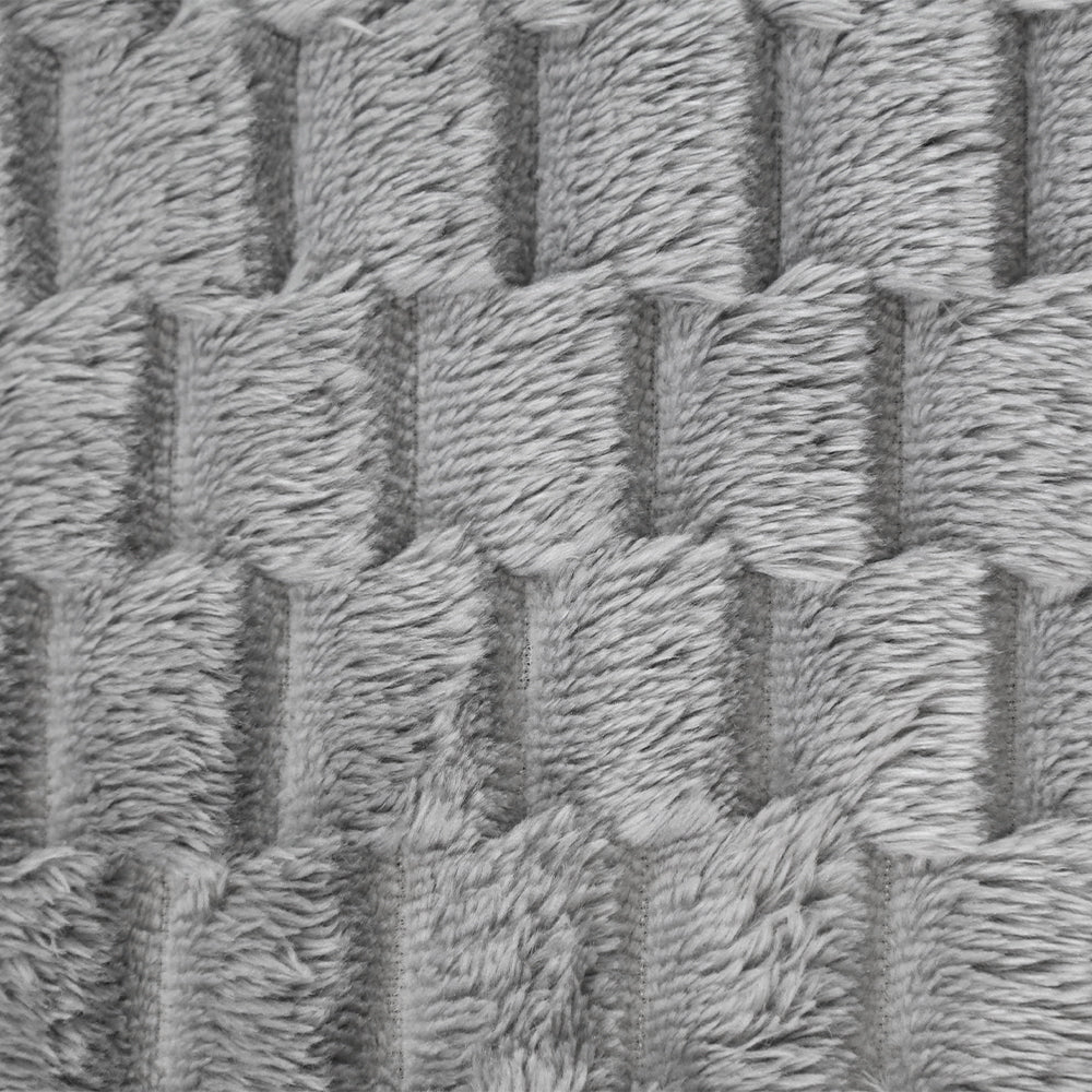 Light Gray Solid Color Soft Plush 50x60in Blanket