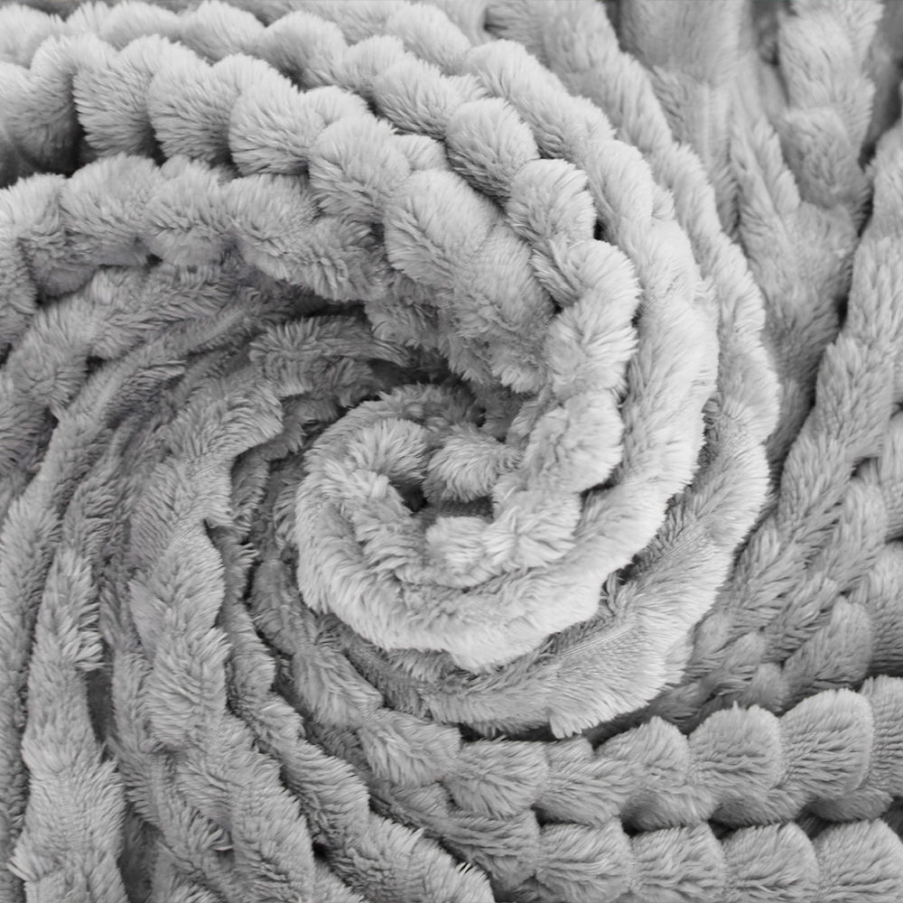 Light Gray Solid Color Soft Plush 50x60in Blanket