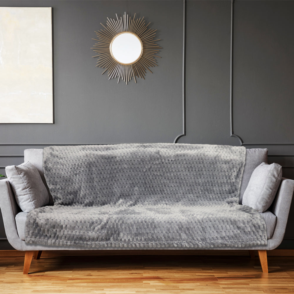 Light Gray Solid Color Soft Plush 50x60in Blanket