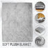 Light Gray Solid Color Soft Plush 50x60in Blanket