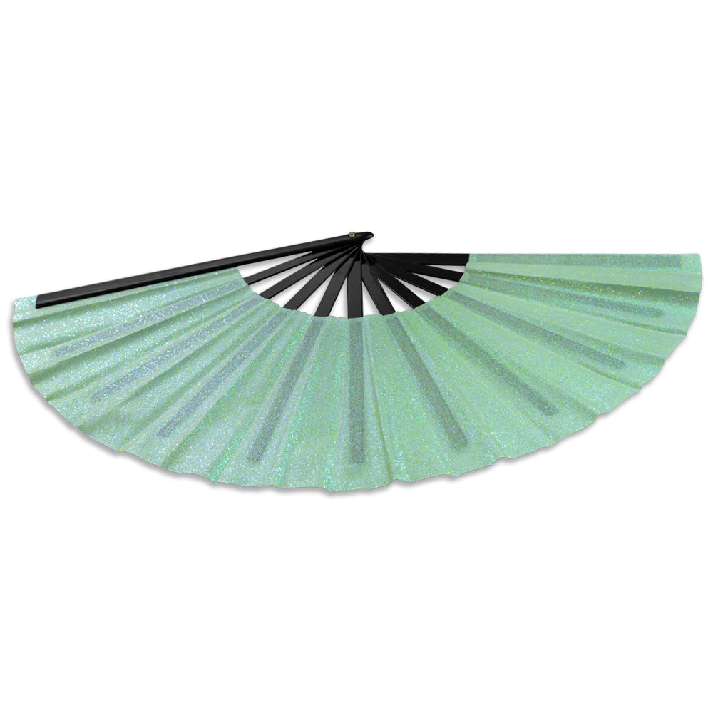 Glitter Fairy Blue X-Large Hand Fan
