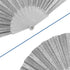 Glitter Silver Small Hand Fan (Clear Handle)