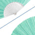Glitter Mermaid Green Small Hand Fan (Clear Handle)