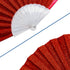 Glitter Red Small Hand Fan (Clear Handle)