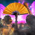Glitter Orange X-Large Hand Fan