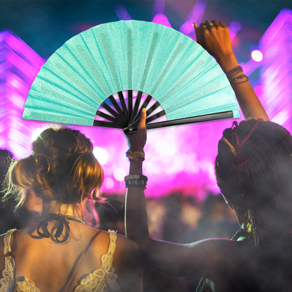 Glitter Mermaid Green X-Large Fan