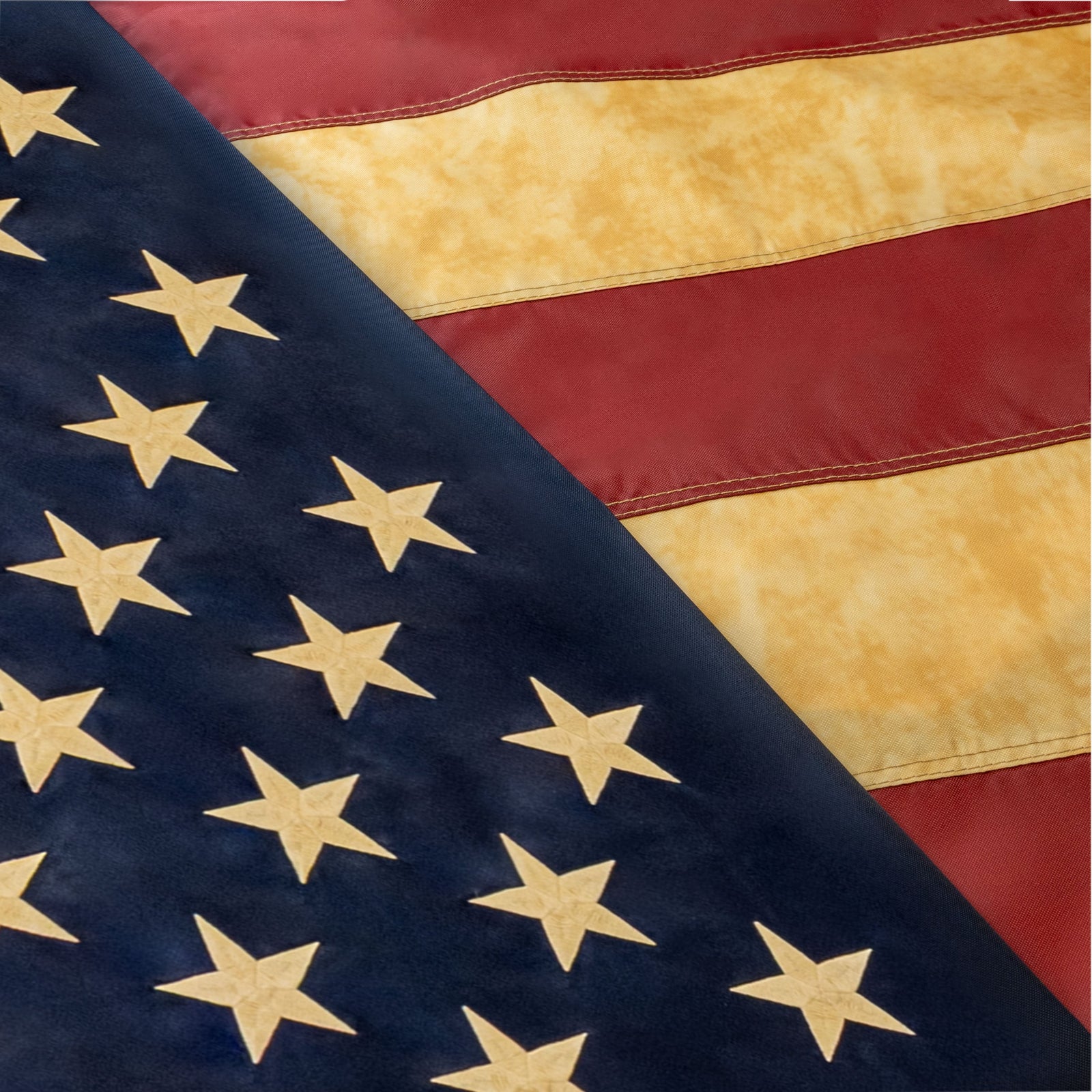 USA Vintage Embroidered Oxford-Poly 6x10ft Flag