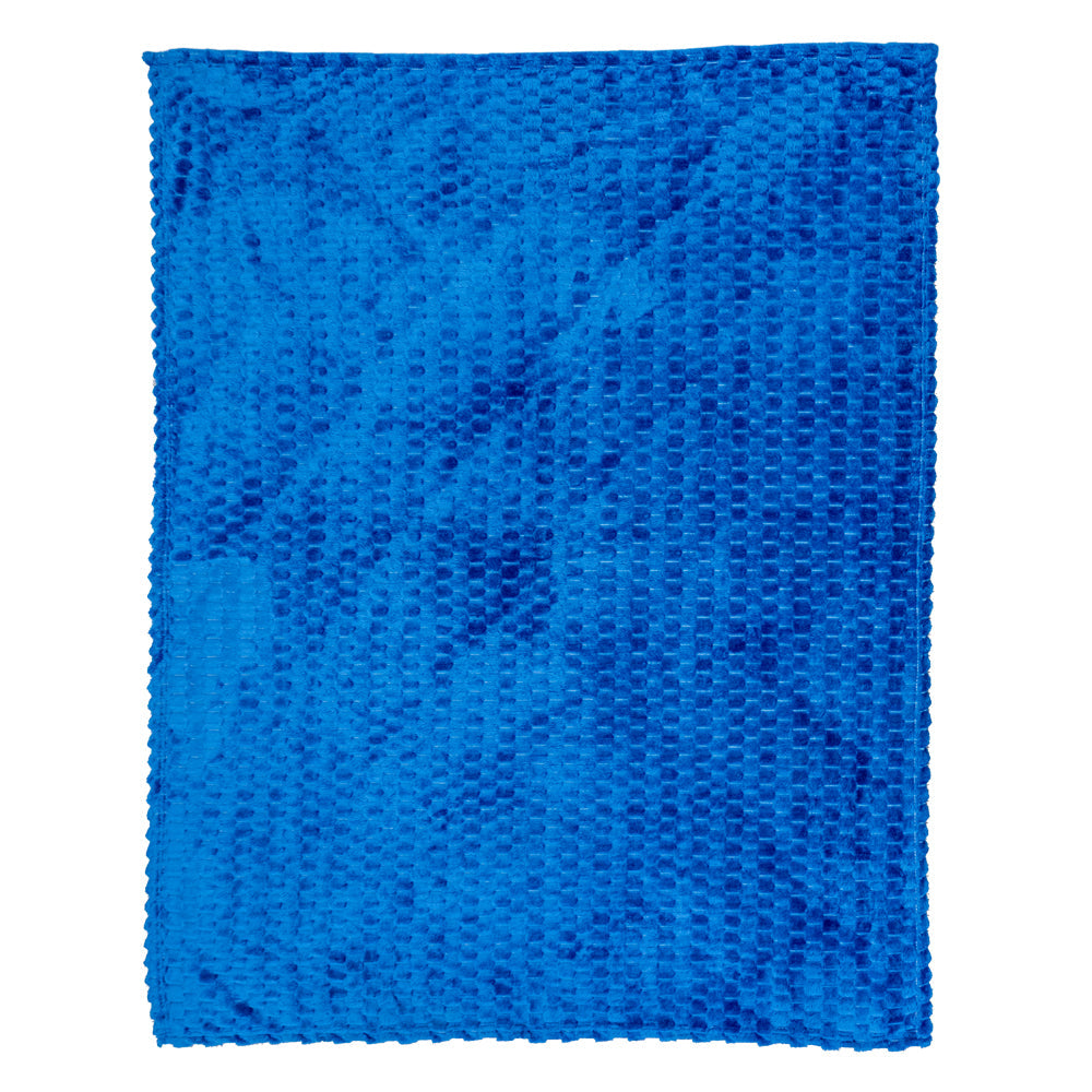 Blue Solid Color (Turtle Shell) Soft Plush 50x60in Blanket