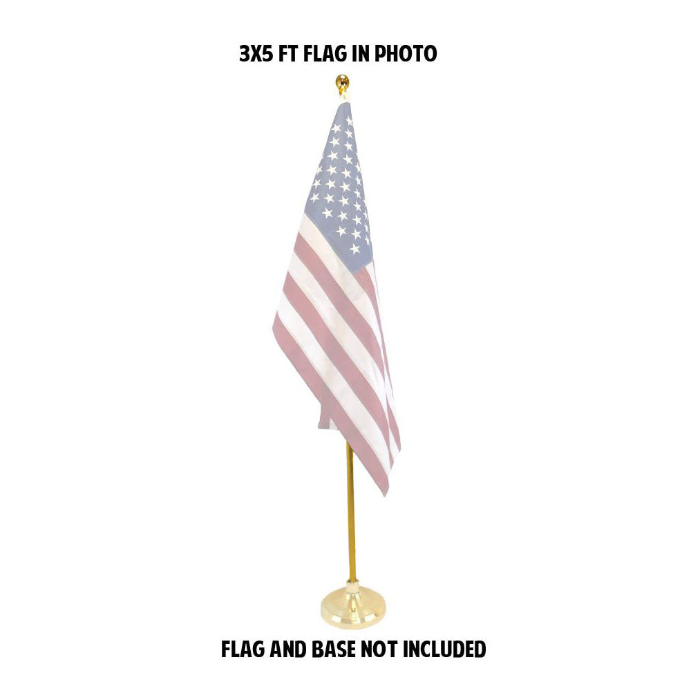 8ft 2pc Gold Aluminum Pole (Gold Ball)