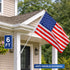6ft Spinning Stabilizer Flag Pole (White with Silver Ball Top)