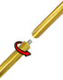 8ft 2pc Gold Aluminum Pole (Gold Ball)