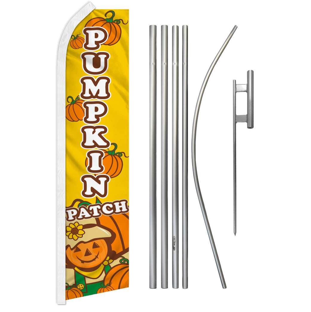 Pumpkin Patch Super Flag & Pole Kit