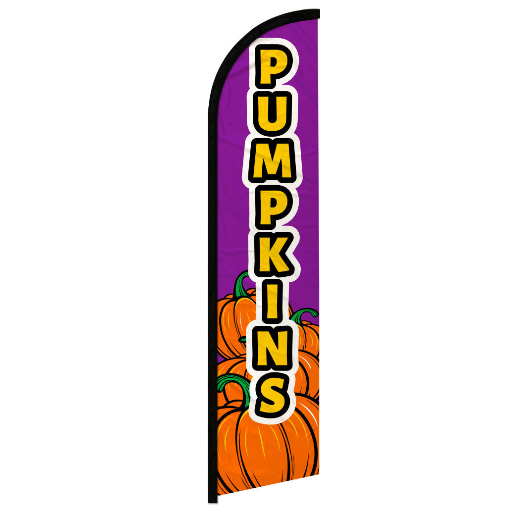 Pumpkins (Purple) Windless Banner Flag