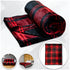 Red & Black Plaid (Large Squares) Soft Plush 50x60in Blanket
