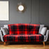 Red & Black Plaid (Large Squares) Soft Plush 50x60in Blanket