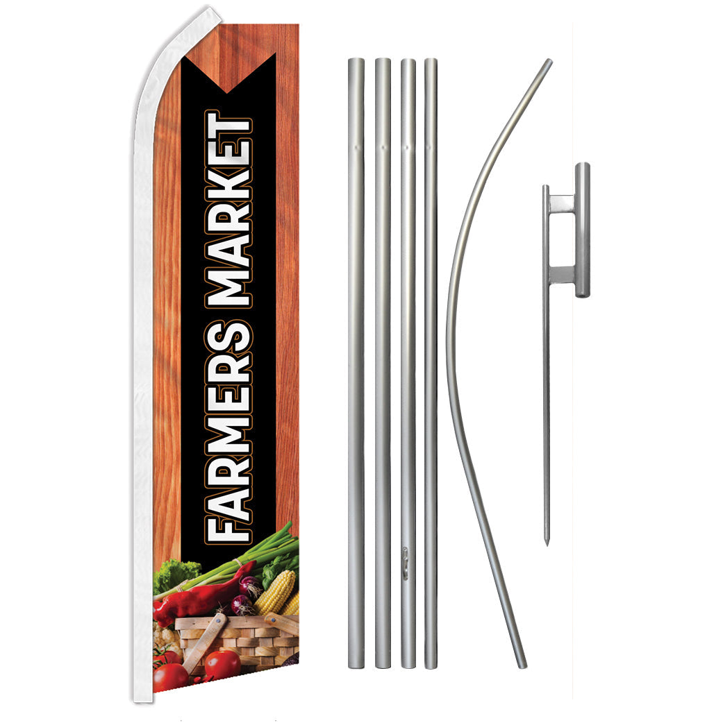 Farmer's Market (Fresh) Super Flag & Pole Kit