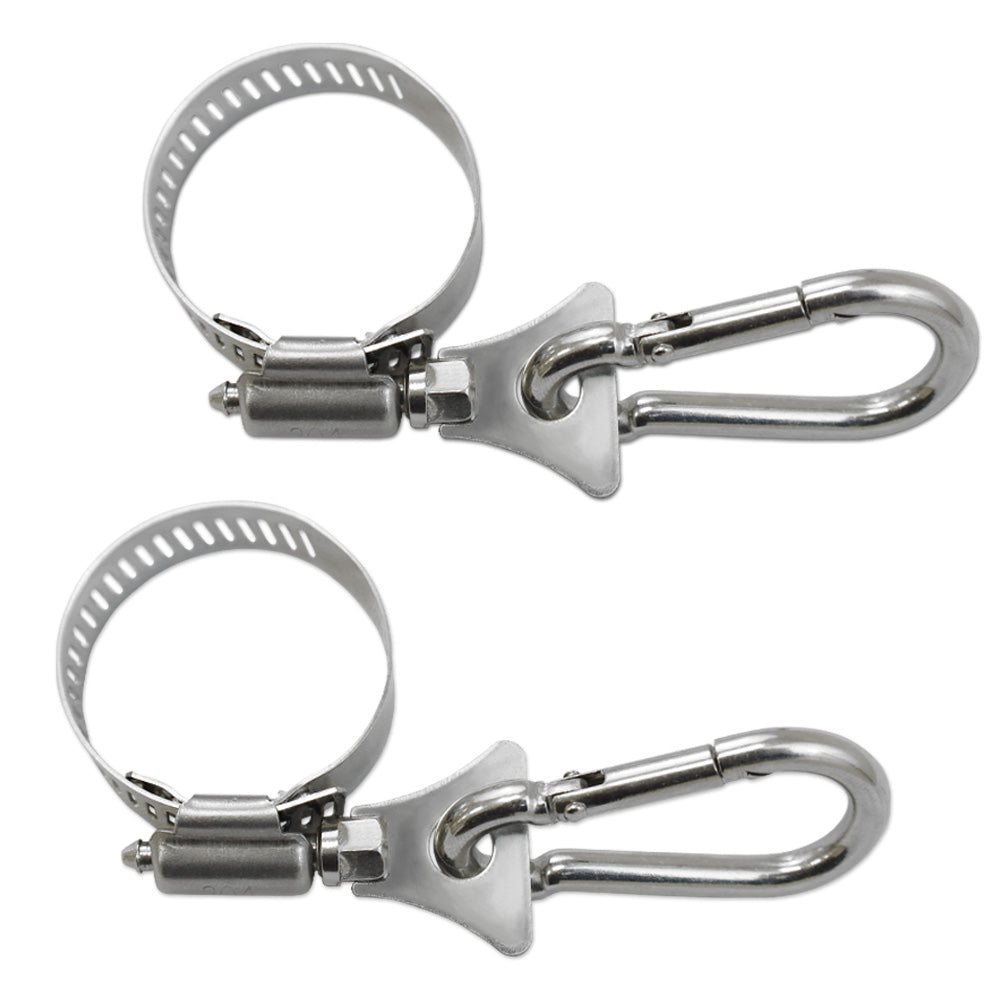 Stainless Steel Adjustable Clamps with Carabiner Clips