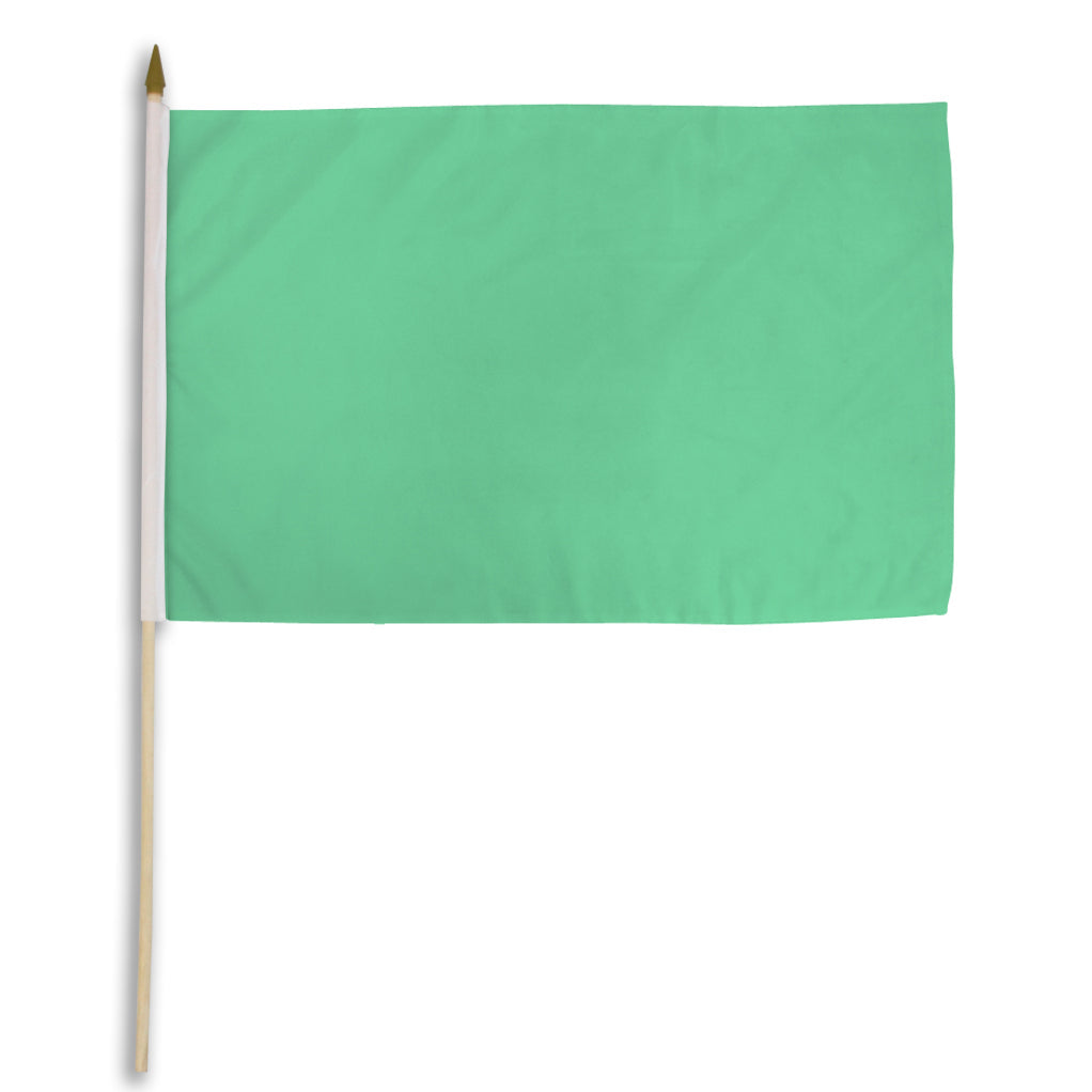 Mint Green Solid Color 12x18in Stick Flag
