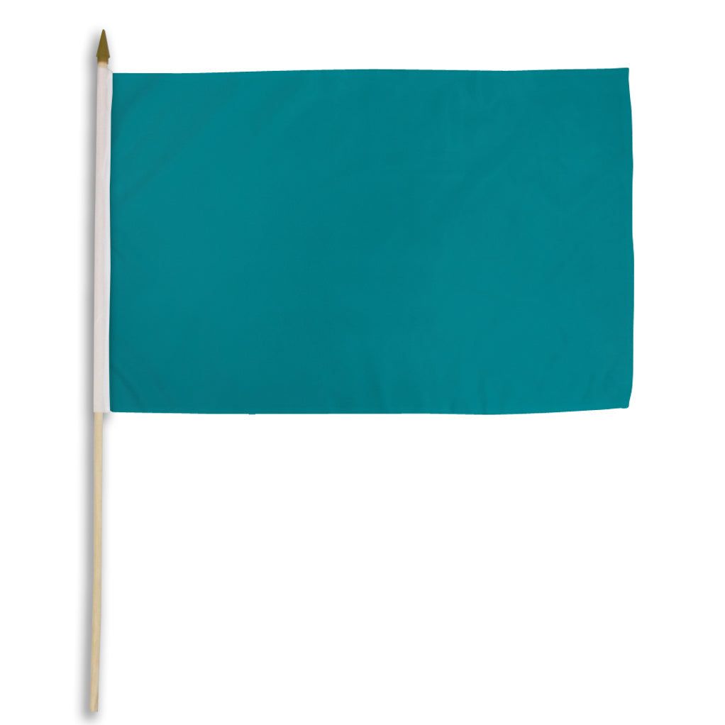 Parrot Blue Solid Color 12x18in Stick Flag