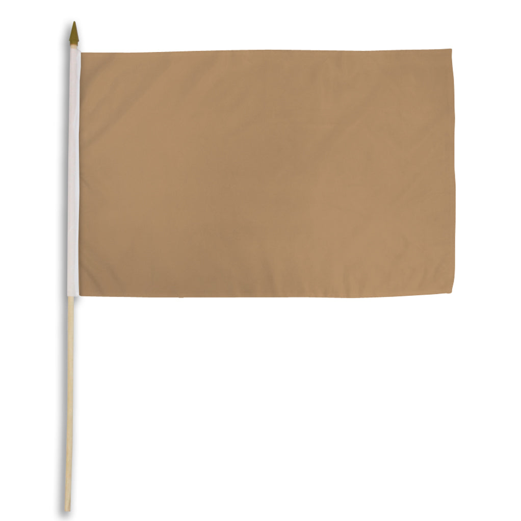 Tan Solid Color 12x18in Stick Flag