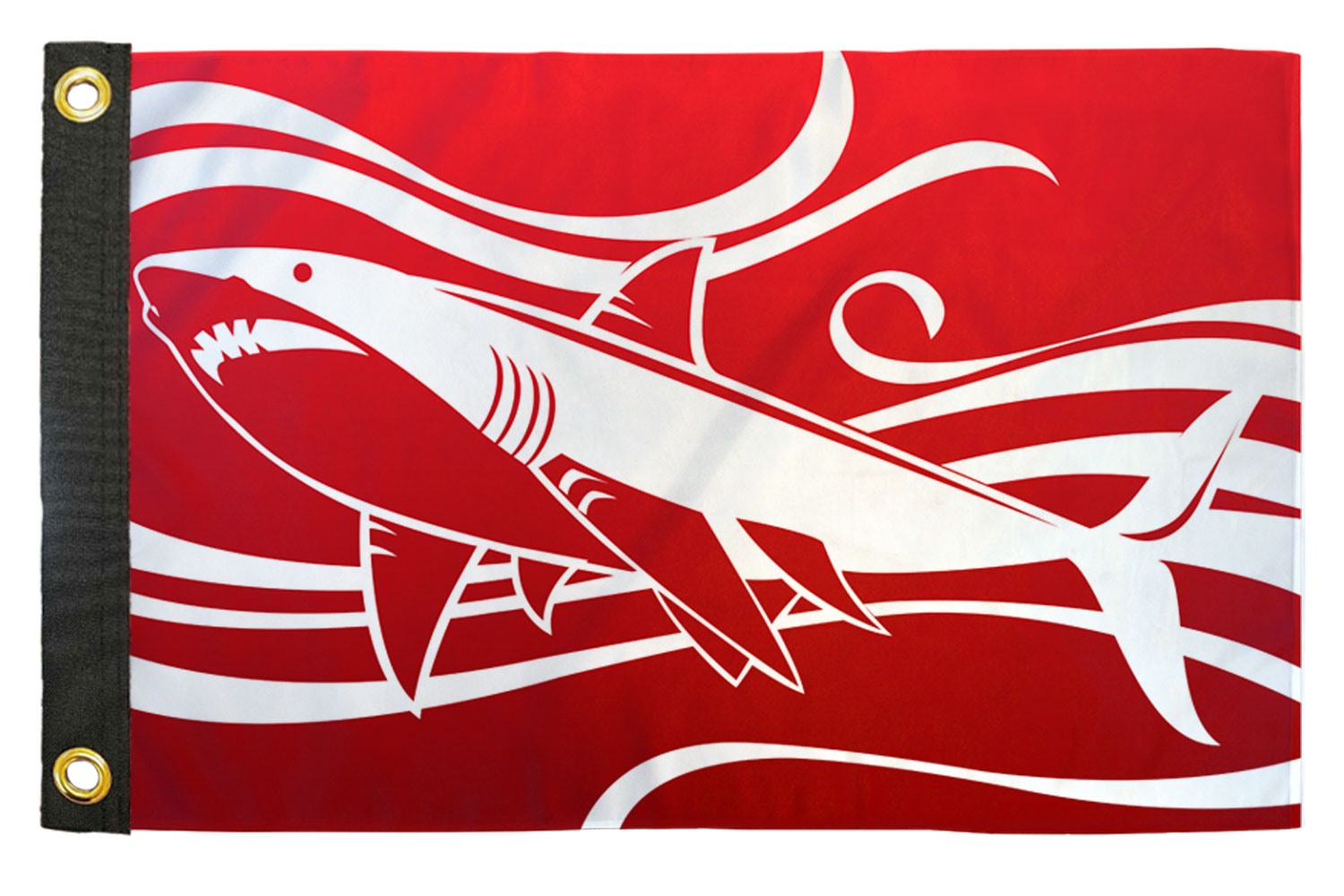 Shark 12x18in Boat Flag