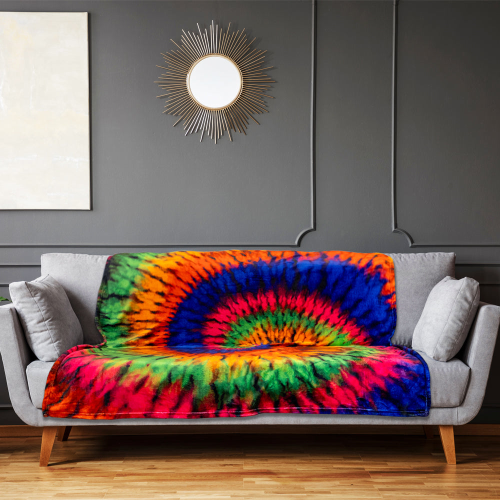 Tie-Dye (Neon) Soft Plush 50x60in Blanket