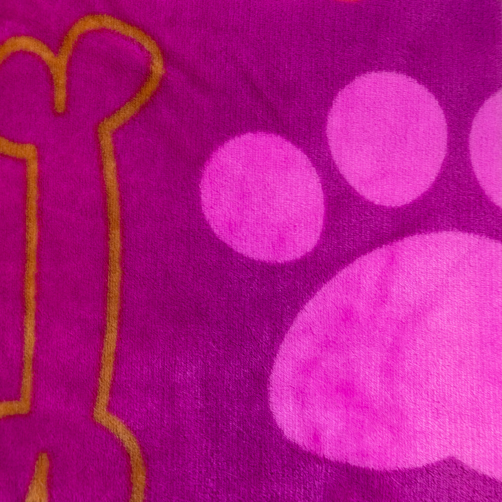 Puppy Paws (Pink) Soft Plush 50x60in Blanket