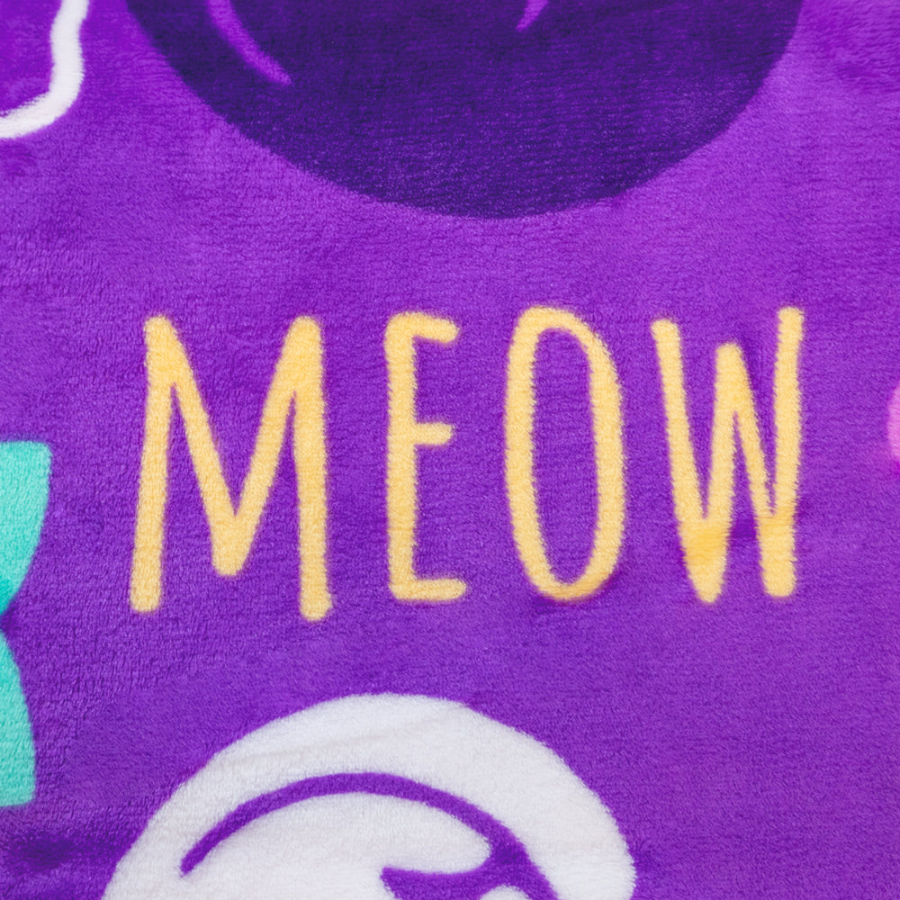 Kitty Paws (Purple) Soft Plush 50x60in Blanket