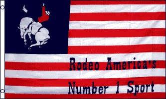 USA Rodeo Printed Polyester Flag 3ft by 5ft
