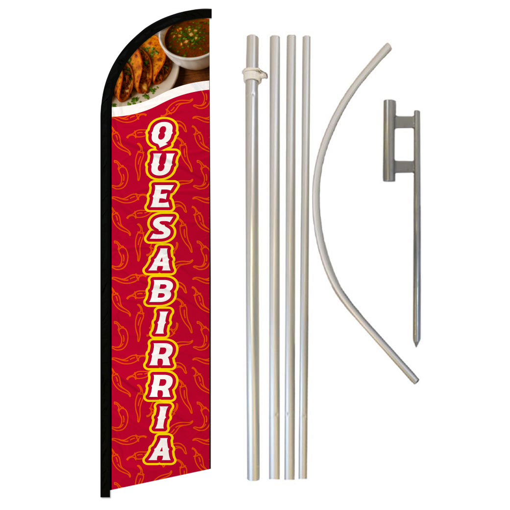 Quesabirria Windless Banner Flag Kit