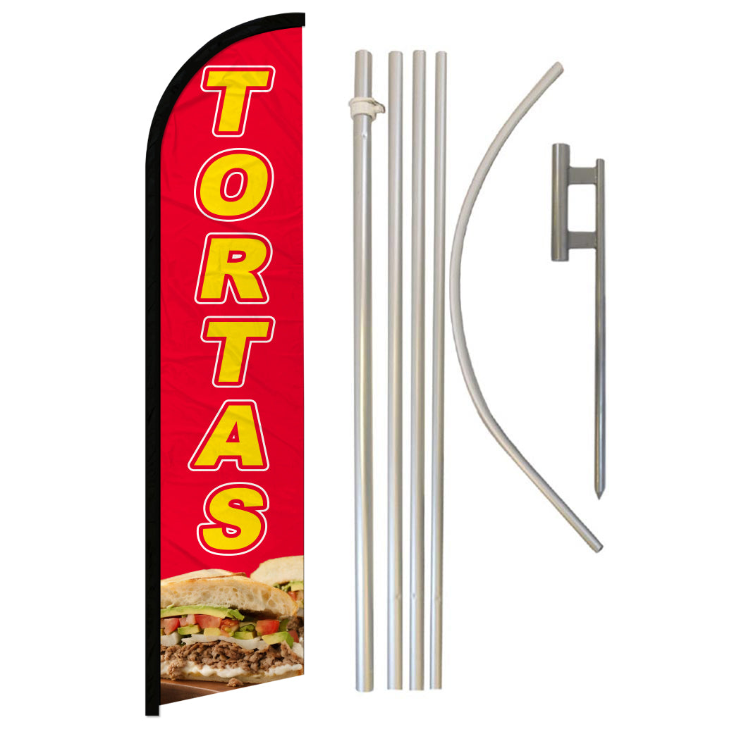 Tortas (Red & Yellow) Windless Banner Flag Kit