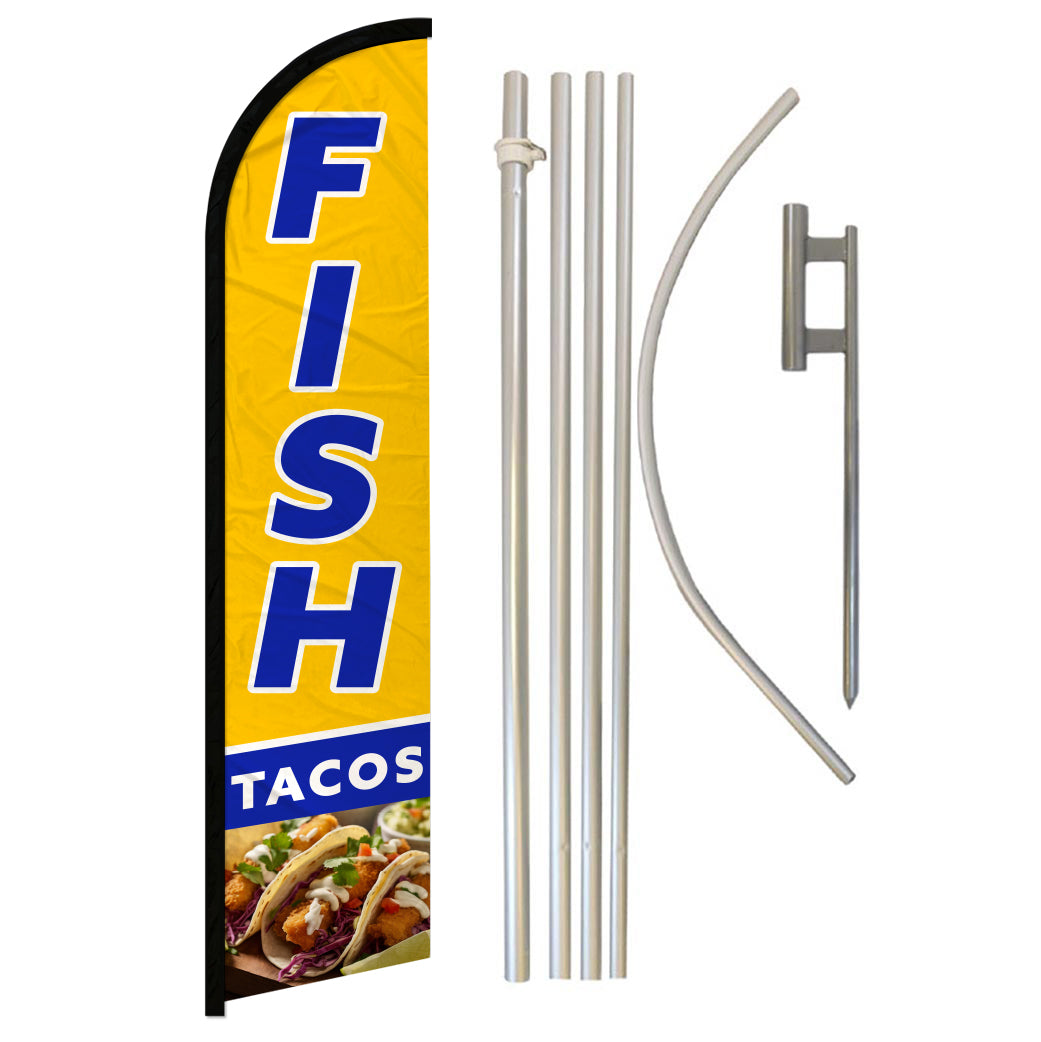 Fish Tacos Windless Banner Flag Kit