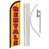 Rentals (Sunburst) Windless Banner Flag & Pole Kit