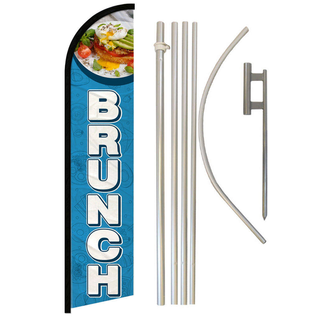 Brunch Windless Banner Flag & Pole Kit