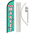 Flea Market (Flowers) Windless Banner Flag & Pole Kit