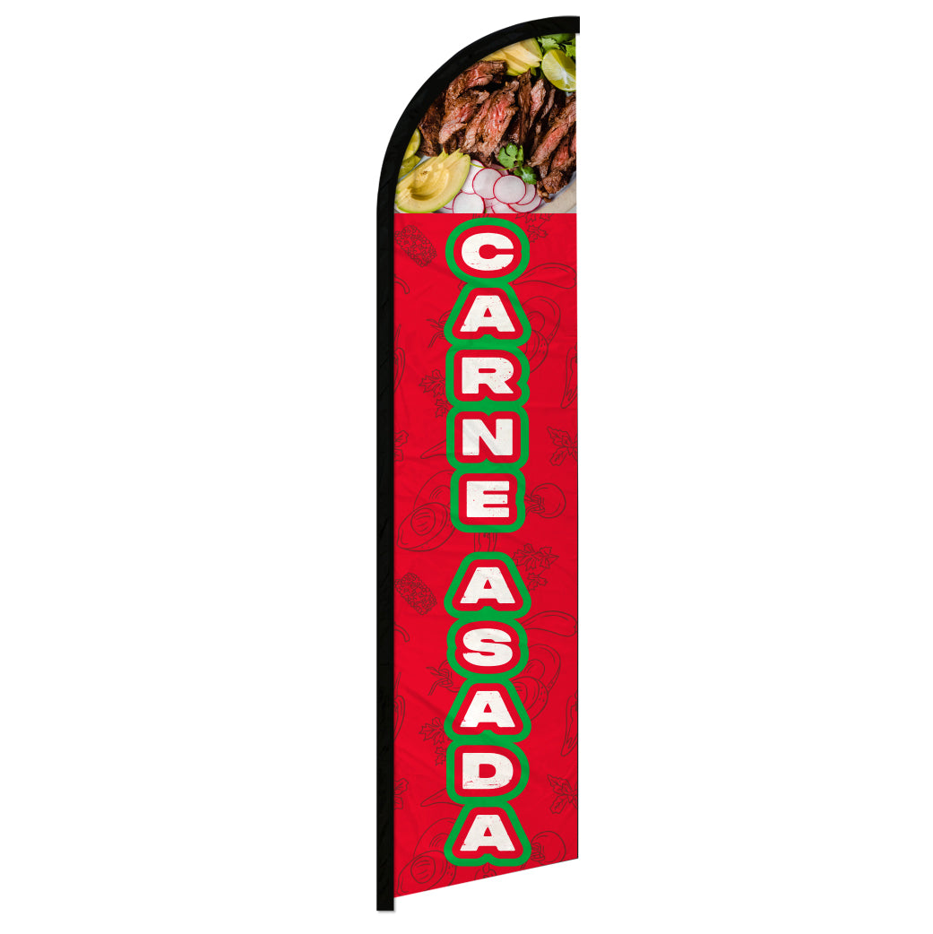 Carne Asada (Red) Windless Banner Flag