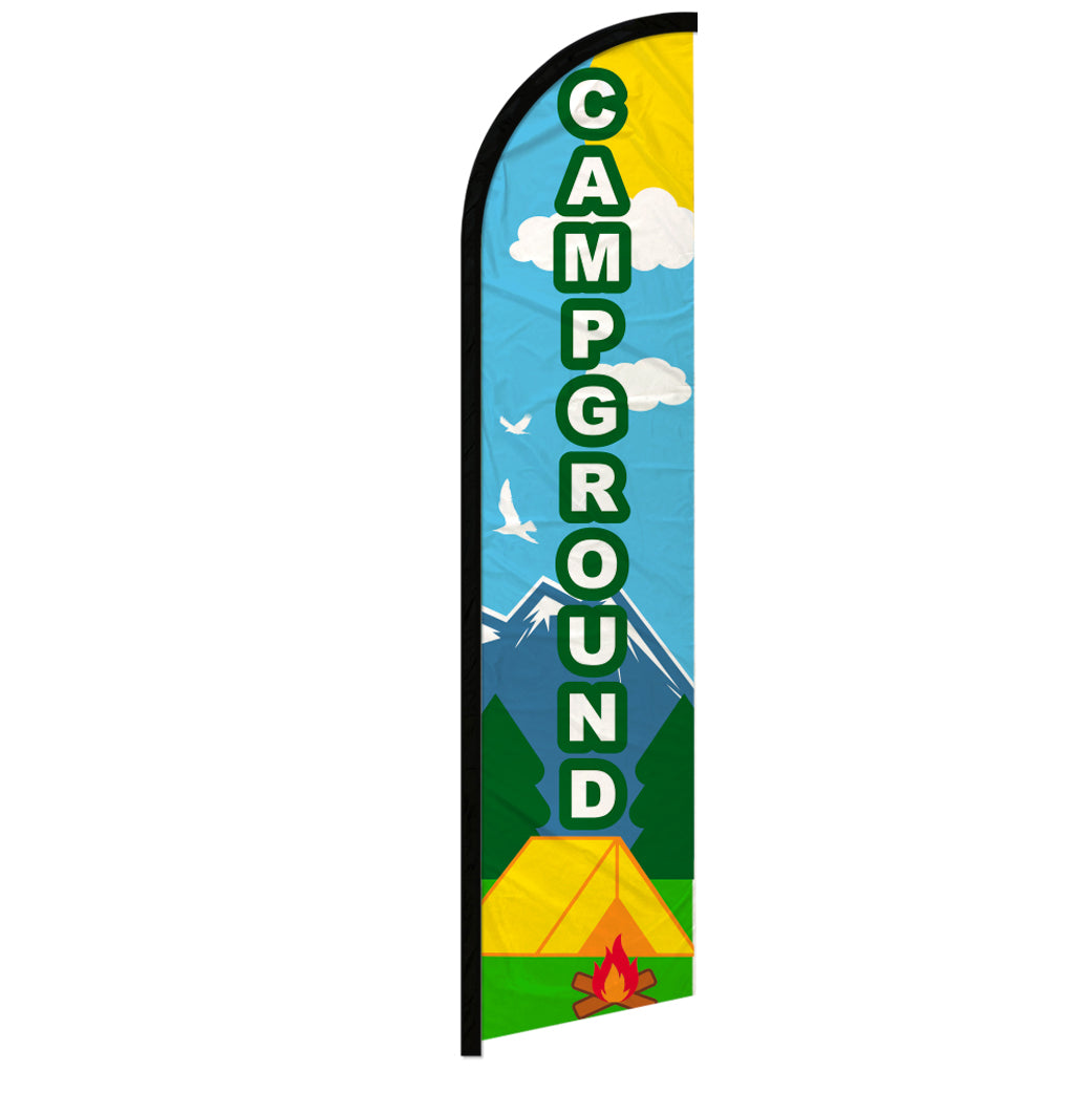 Campground (Blue) Windless Banner Flag
