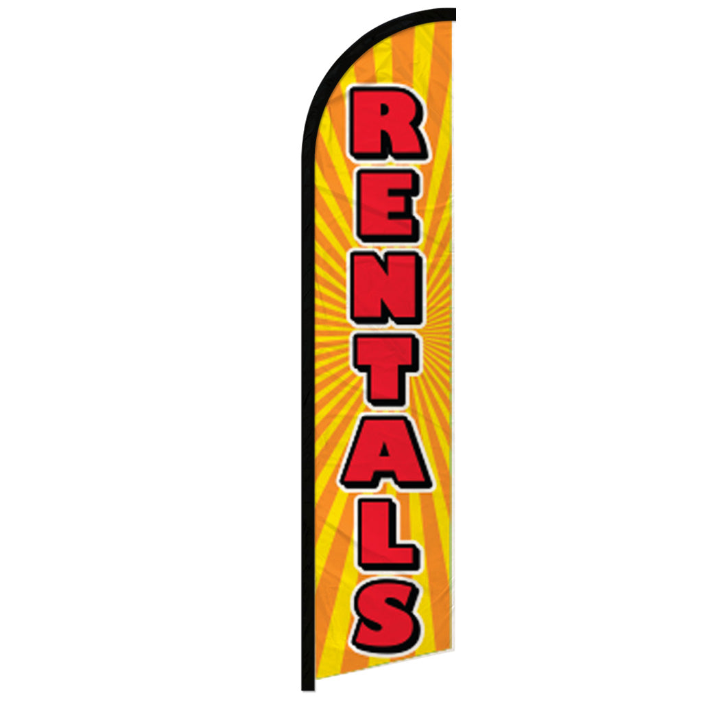 Rentals (Sunburst) Windless Banner Flag