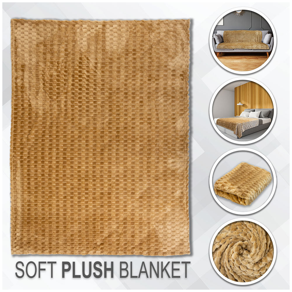 Caramel Solid Color (Turtle Shell) Soft Plush 50x60in Blanket