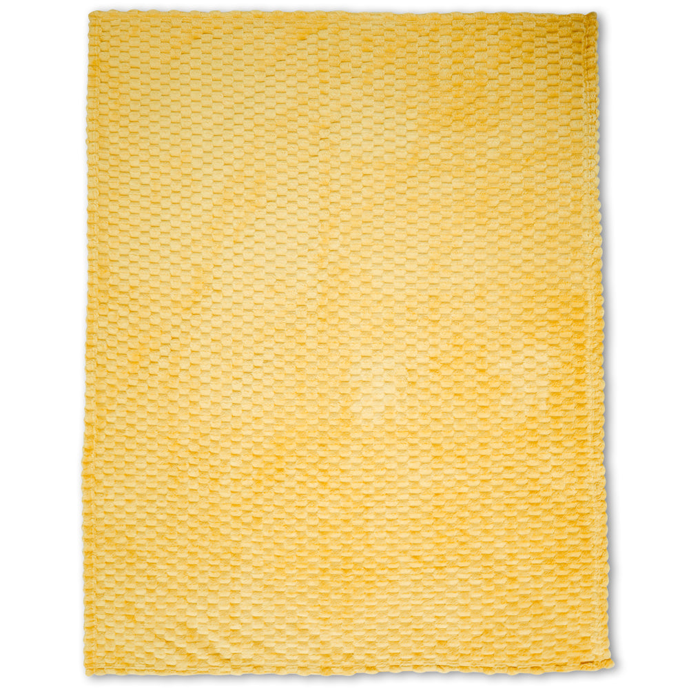 Yellow Solid Color Soft Plush 50x60in Blanket