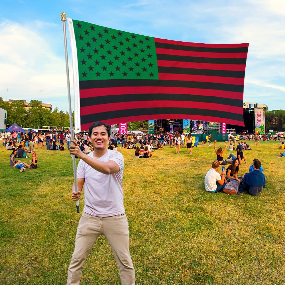 Afro American (USA) Flag 3x5ft Poly - Flags Importer